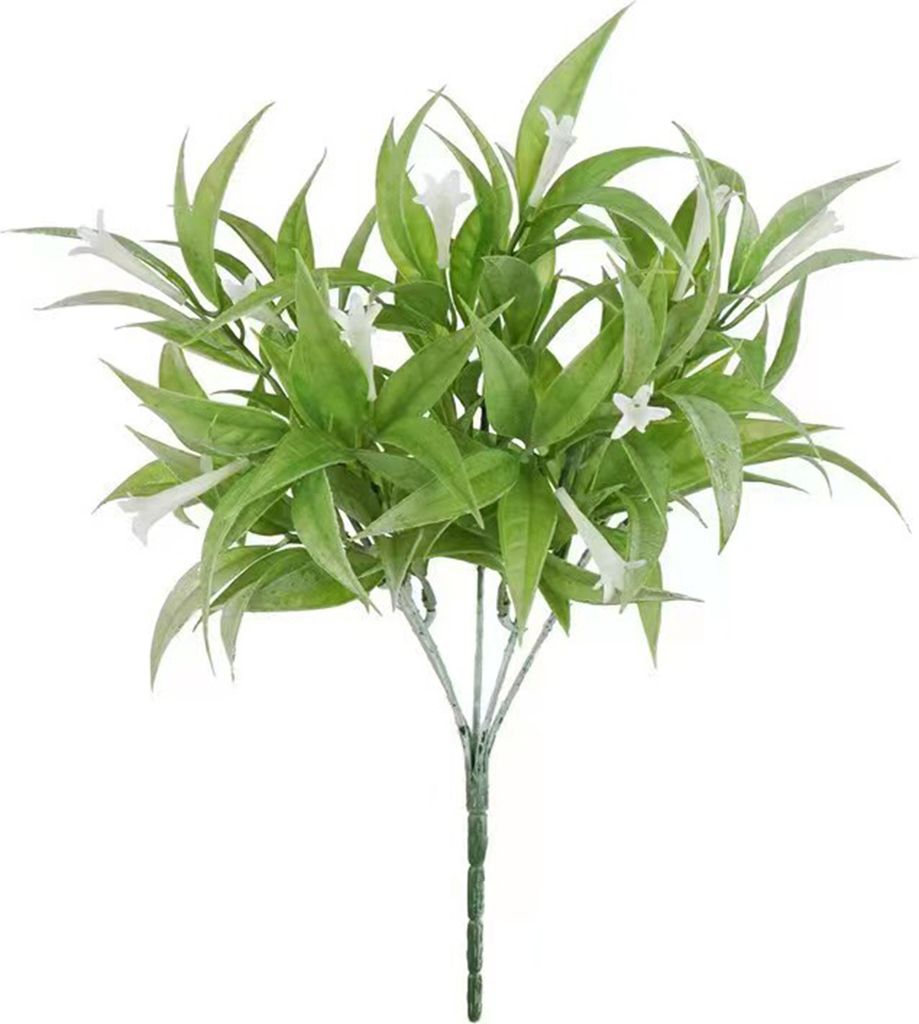 künstliche Pflanze ohne Bewässerung realistisch nicht verdorrte DIY Erhöhen Sie Vitalität 5 Forked Orange Gras Trompete Blume Simulierte Grünf...