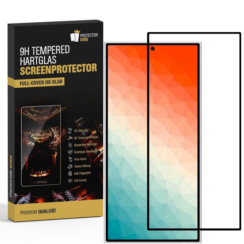 4x 9H Panzerglas für Samsung Galaxy S24 Ultra FULL COVER 3D KLAR Displayschutz Schutzglas Schutzfolie ECHTES TEMPERED GLASS Panzerfolie Screen-Pro...