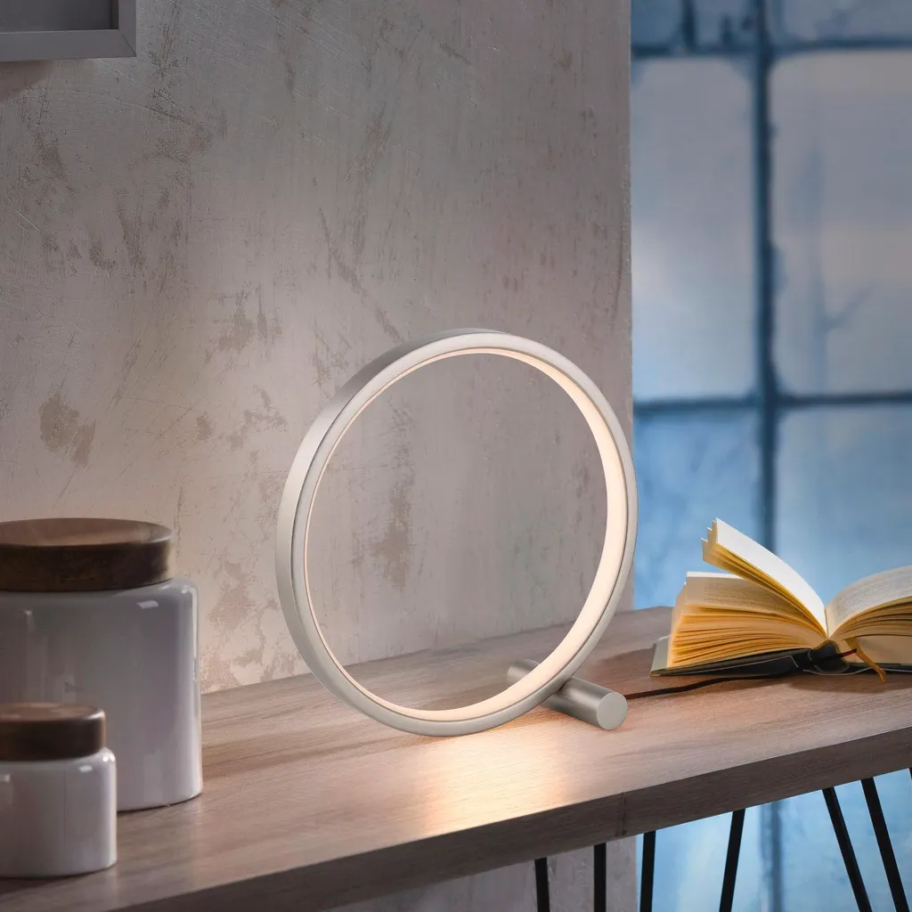 Lampada Scrivania LED Argento 25,5 cm | Luce Metallo Resistente - 7