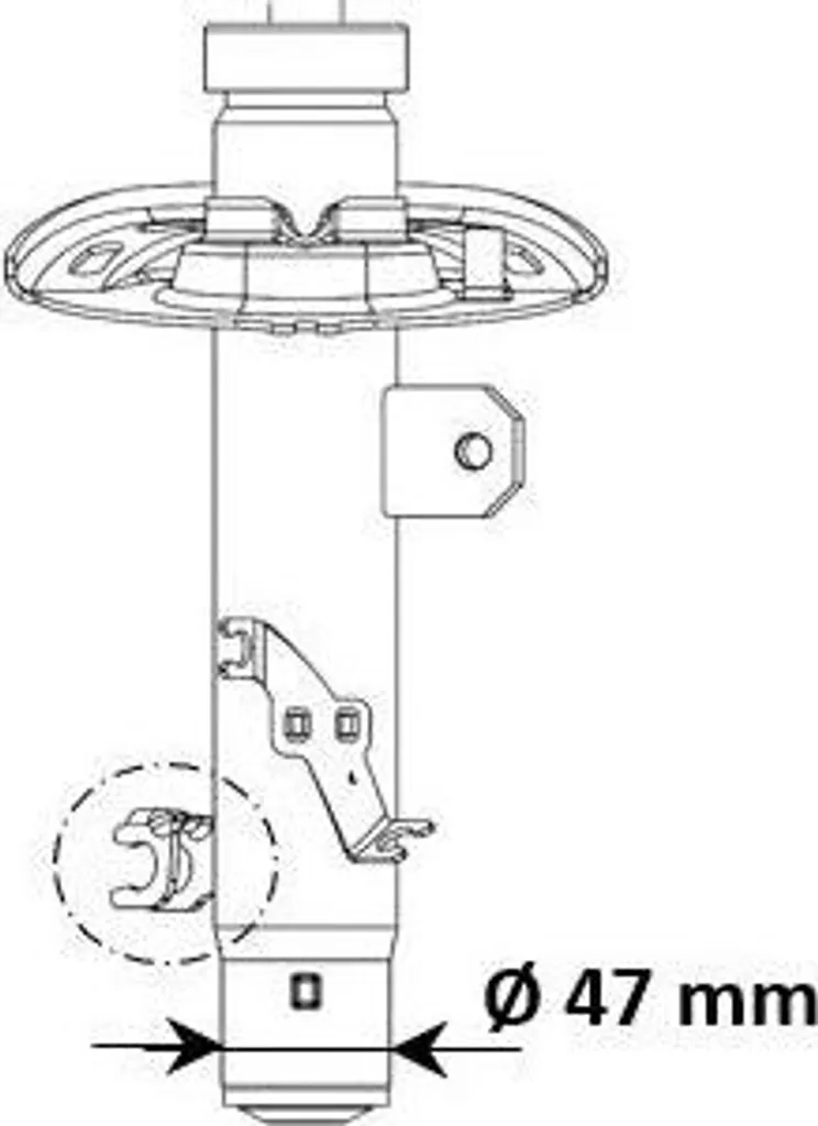 Jambe de force de suspension avant pour Peugeot 208 essence et diesel