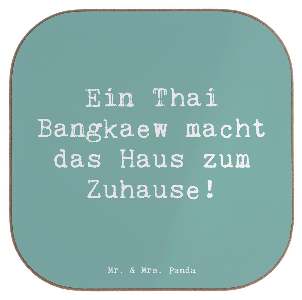 Mr. & Mrs. Panda Untersetzer für Gläser Spruch Thai Bangkaew Zuhause - Meeresbrise - Geschenk, Lebensfreude, gläseruntersetzer, Hunderassen Viel...