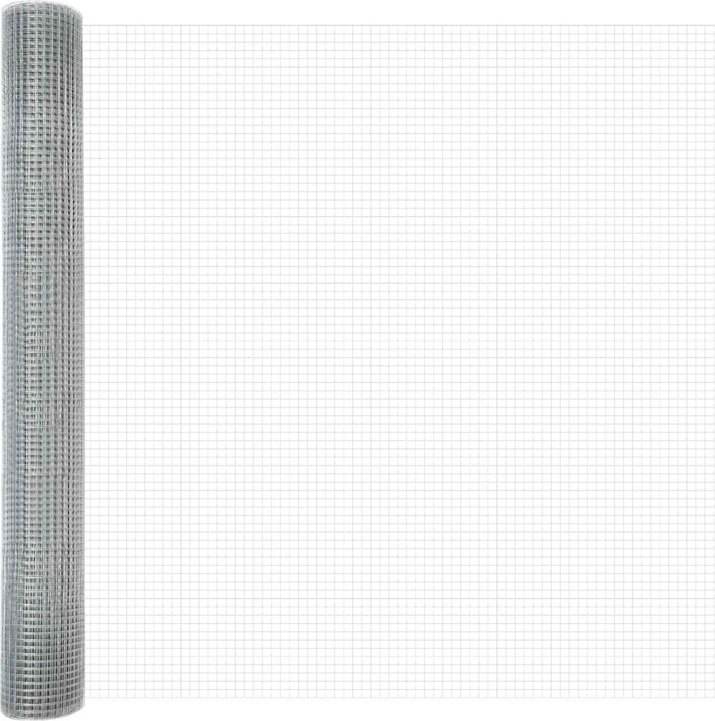 Geschweißter Drahtzaun Silber 1,2 x 50 m Stahl