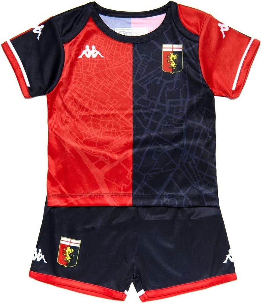 Kappa Baby-Kinder Trikot Fussball Set Kombat Kit Genoa Fc Trainingsanzug 12M