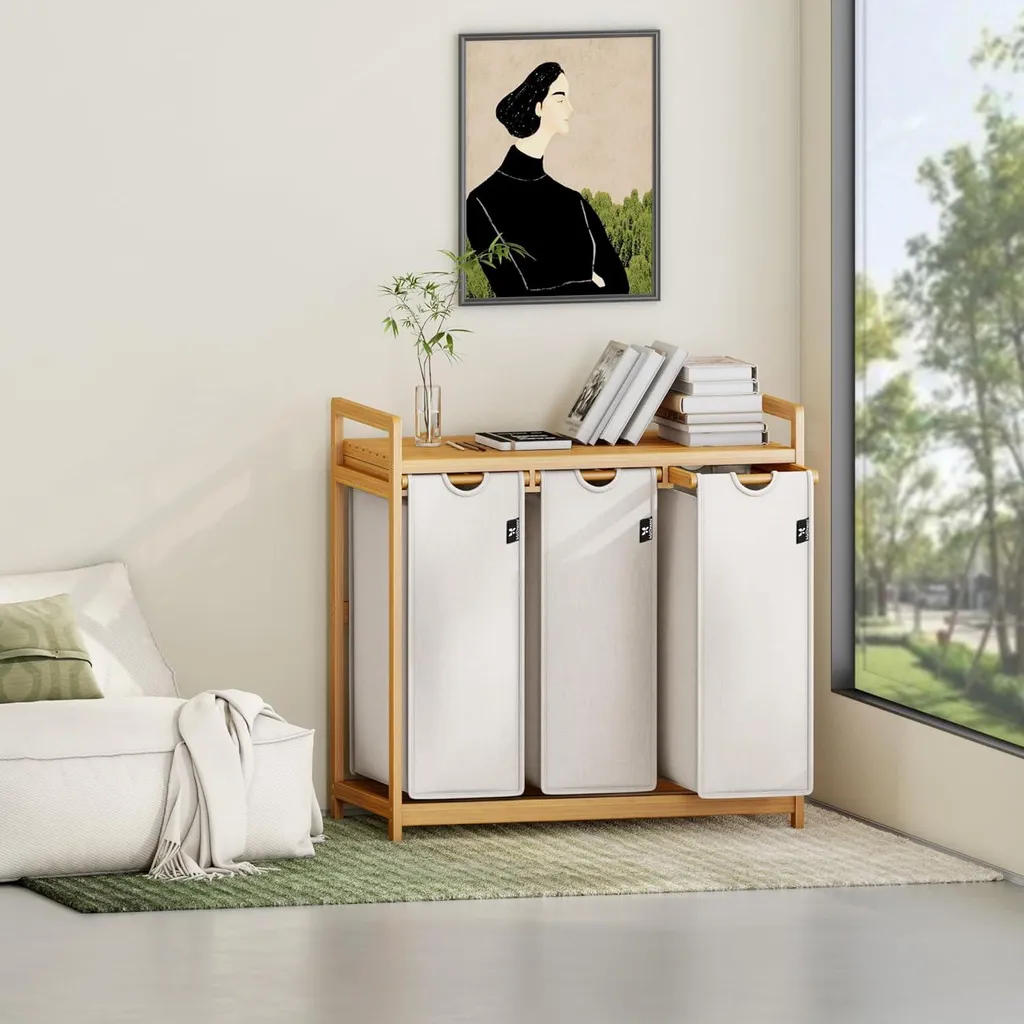Panier à linge 150L : finissez-en avec le désordre grâce au tri 3 bacs