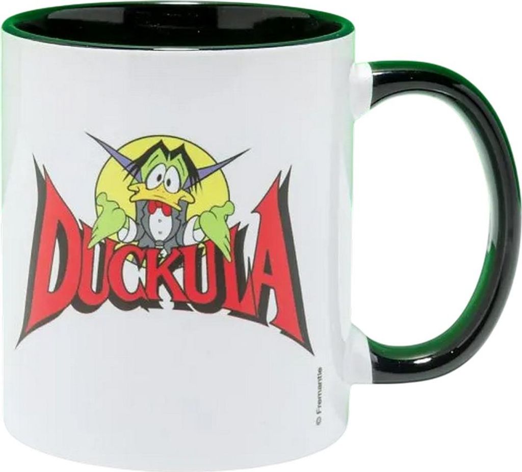 Count Duckula - Kaffeebecher TT226 (Einheitsgröße) (Weiß/Naturweiß/Schwarz)