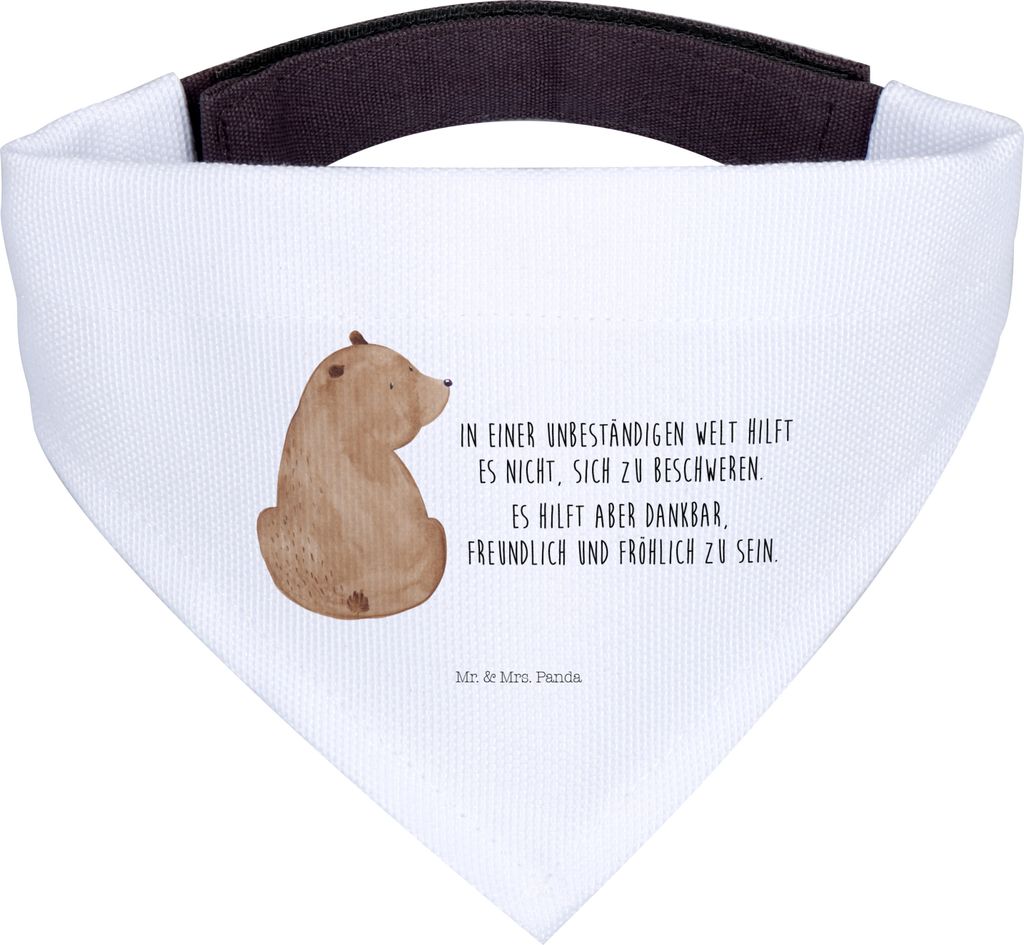 Mr. & Mrs. Panda Tuch Bär Schulterblick - Weiß - Geschenk, Hundeschal, Selbstachtung, Hundehalstuch, Halstuch Hund, Bären, Teddy, Bandana für H...