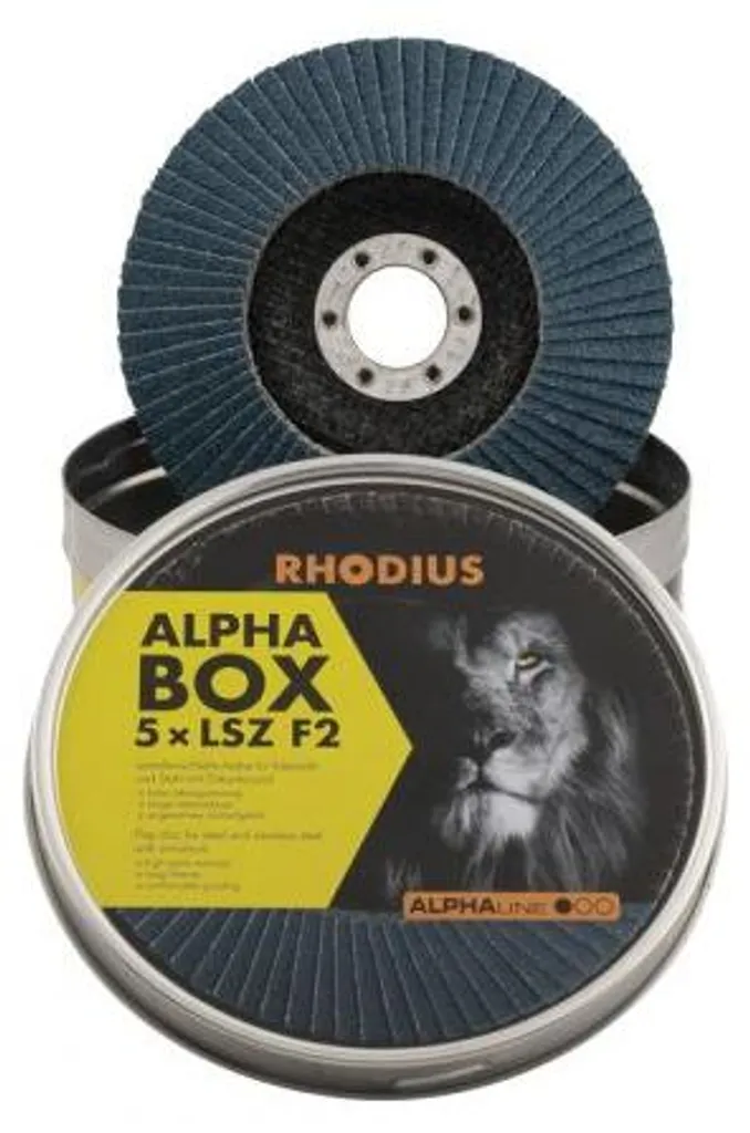 Disque abrasif Inox 125x22,23 mm Rhodius LSZ F2 Granulométrie 40 Alphaline