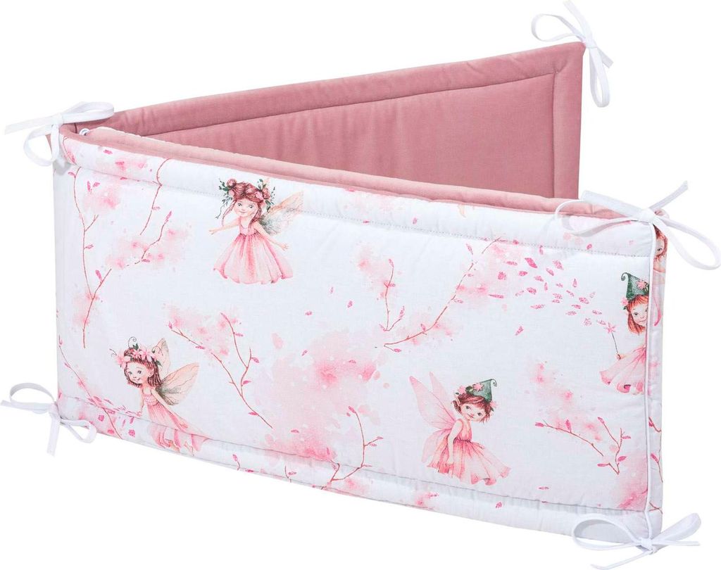 Little Fairy & Smokey Pink Soft Velvet Bettumrandung XXL