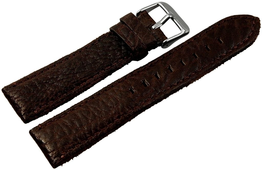 Hochwertiges Echt-Lederband, braun, Gr. 22