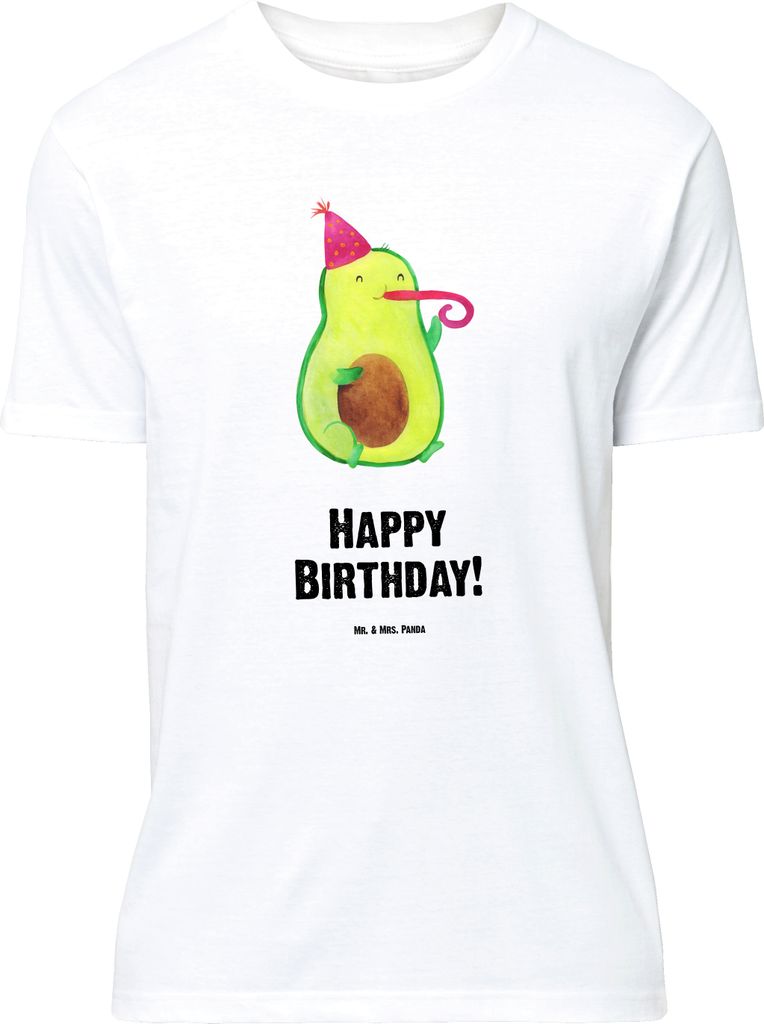 Mr. & Mrs. Panda Größe M T-Shirt Avocado Geburtstag - Weiß - Geschenk, Shirt, Tshirt, Frucht, Party, Alles Gute, Happy Birthday, Herren, mit Spruch