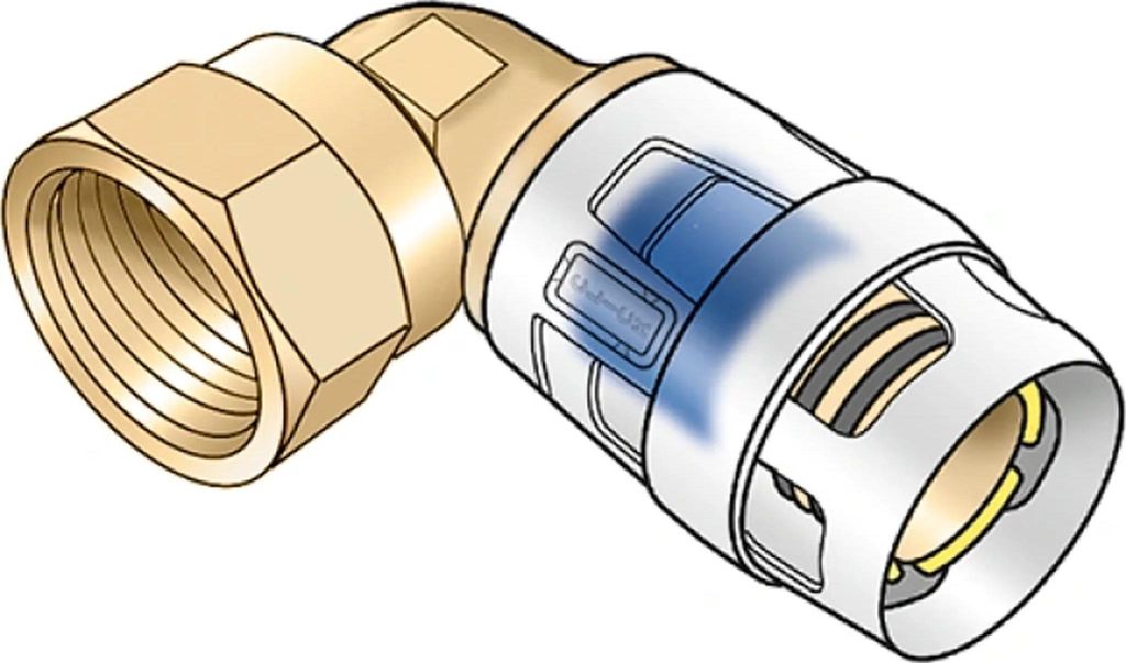 KE Kelit KMP467X, KELOX-PROTEC CLIX, Übergangswinkel 90°, mit IG 20x3/4", 1 Stk.