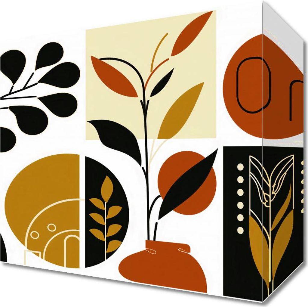 Bild 20x20cm Botanischer Collage