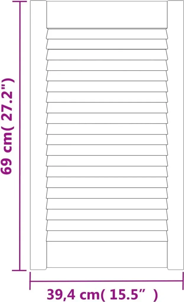 Set 2 Ante Design a Doghe in Legno Bianco 69x39.4cm | Offerta Online - 6