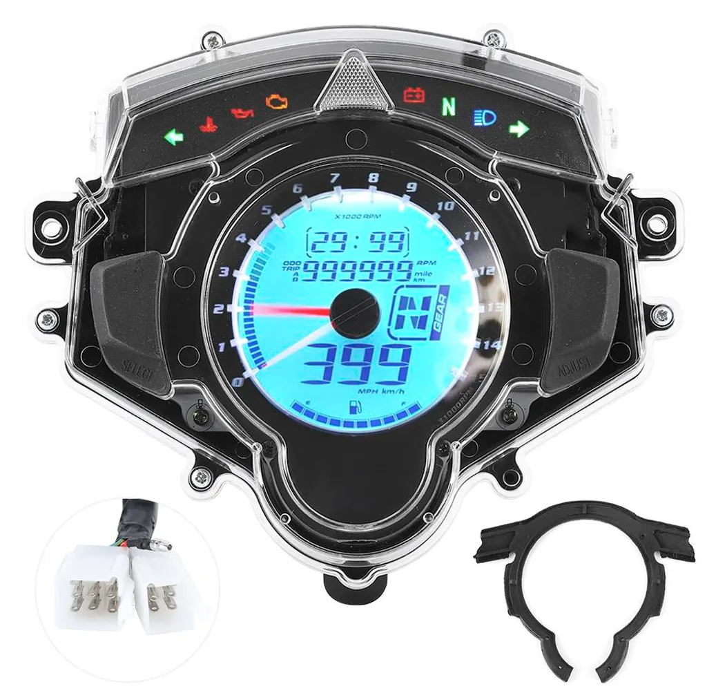Compteur moto LCD rétroéclairé 7 couleurs, régime 15 000 tr/min LC135