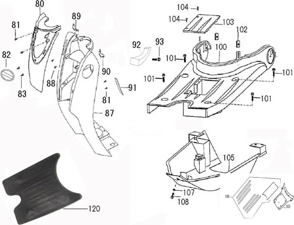 AGM GMX 460 Retro Classic Frontverkleidung 50ccm 4Takt 64303-XGW-9000-DB Motorroller.de dunkelblau mitte Frontschürze Frontmaske Front-Cover Scooter
