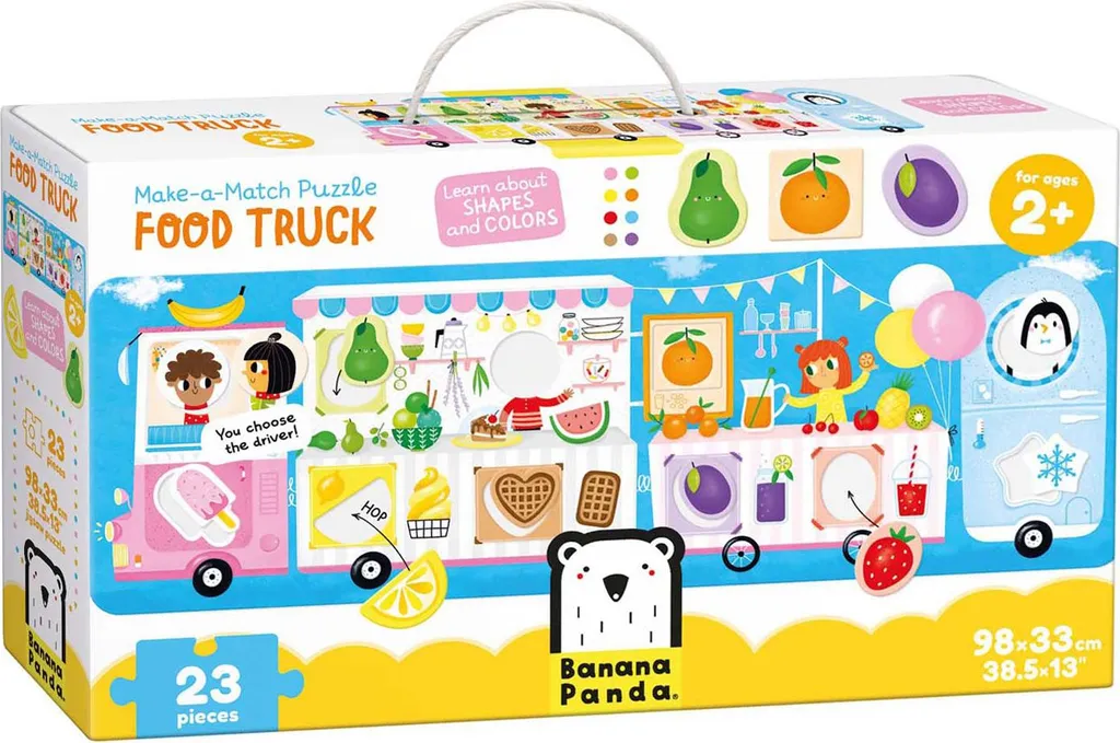 Puzzle éducatif 23 pièces Camion de Nourriture Banana Panda pour l'éveil