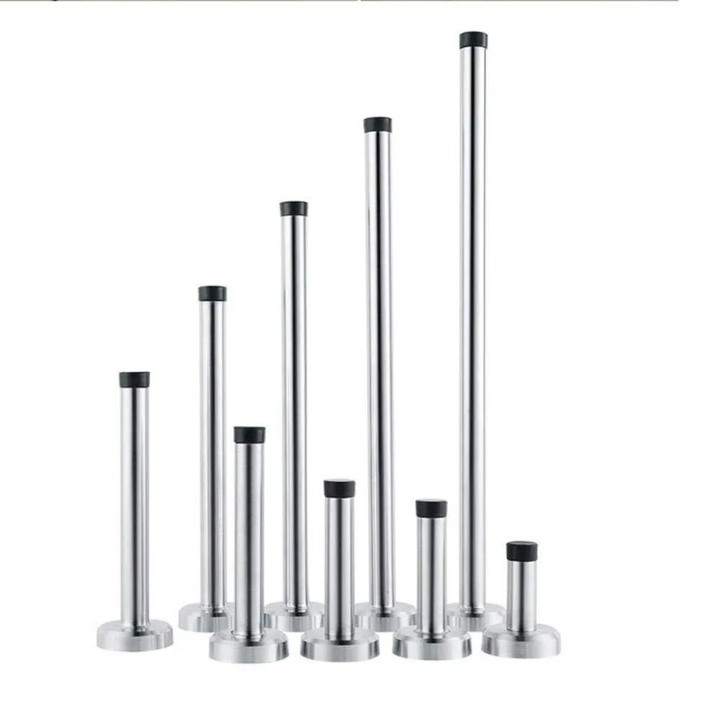 Butoir de porte mural pour protéger les murs - Acier inox et gomme