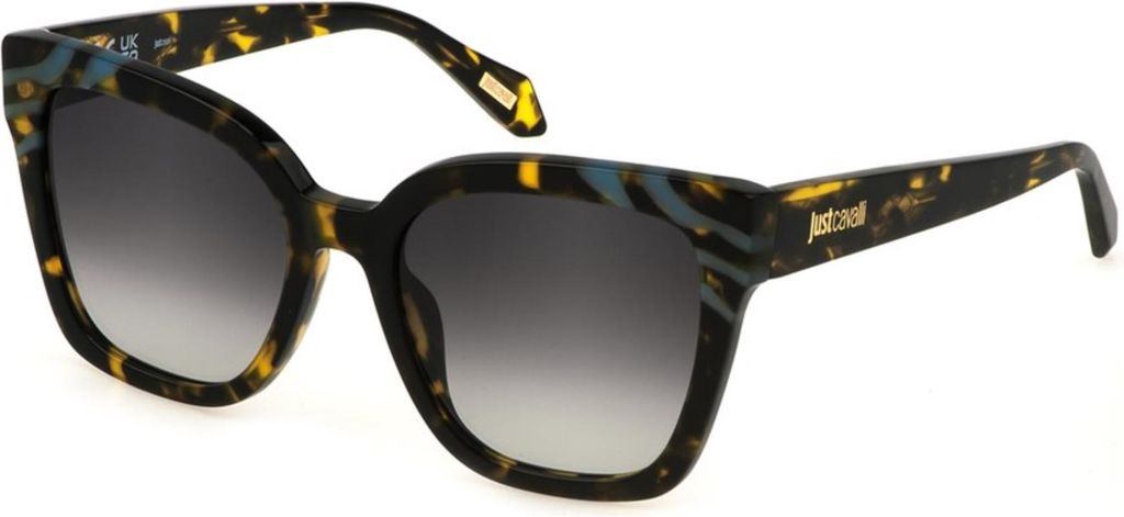 Just Cavalli SJC044V 0T66 AVANA+AZZURRO LUCIDO 54/19/140 Damen Sonnenbrillen