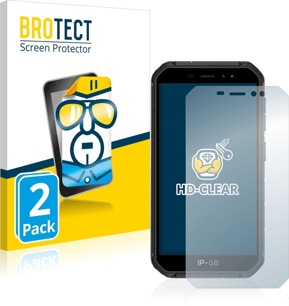 2x Für Ulefone Armor X7 Schutzfolie BROTECT Displayschutz Display Schutz Folie Klar Transparent
