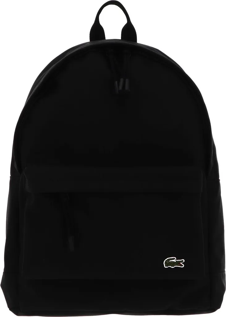 Sac à dos Lacoste Neocroc Noir en toile unie avec logo crocodile brodé