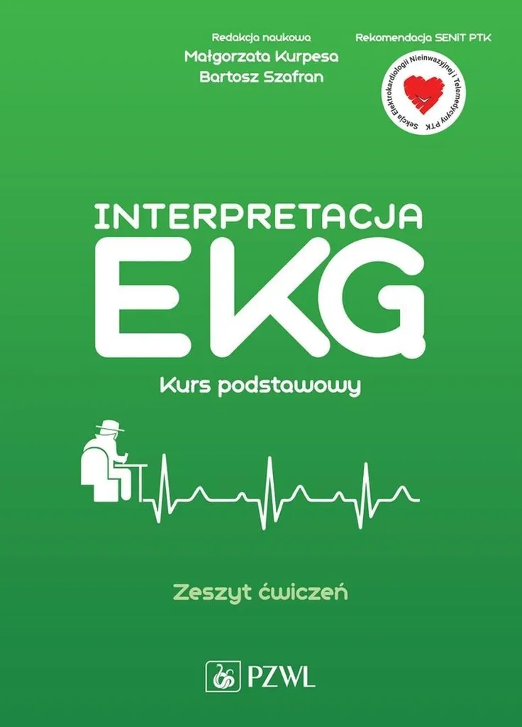 Livre ECG Interpretation de base avec exercices pratiques en polonais