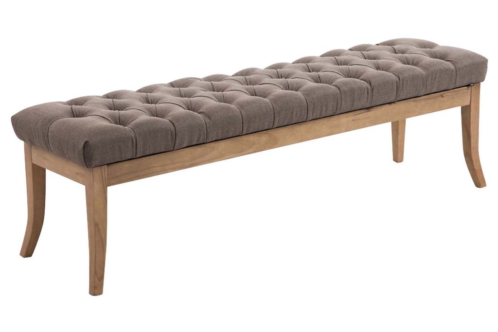 CLP Sitzbank Ramses Stoff antik-hell mit hochwertiger Polsterung taupe Größe 150 cm