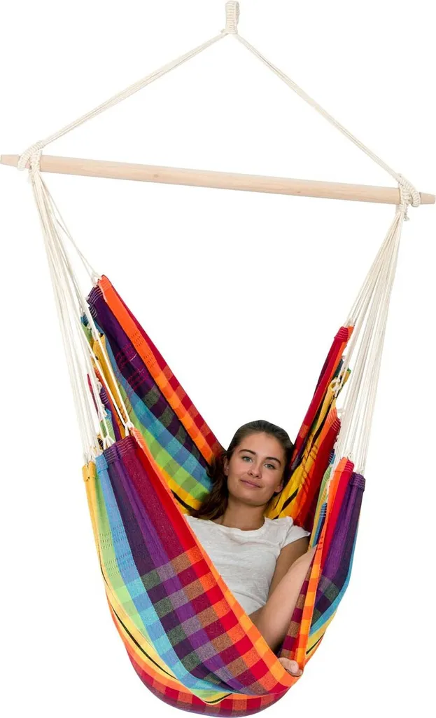 AMAZONAS XL Brasil Sedia pensile arcobaleno con barra di diffusione Seduta di circa 160 x 130 cm