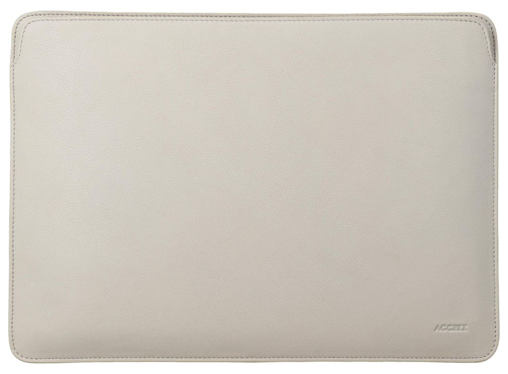 Accezz Leder-Laptoptasche für das Apple MacBook 16 Zoll – Laptoptasche – Beige