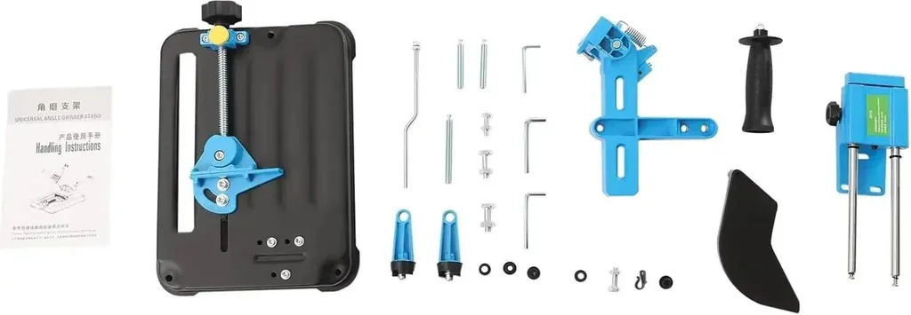 Base Fissa per Smerigliatrice 100-125mm | Supporto Doppio Foro Taglio 45° - 6