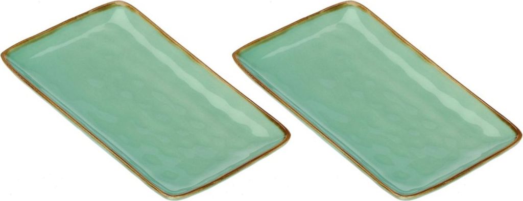 Rose&Tulipani Set mit 2 rechteckigen Tabletts 27x19 cm R134602719Z