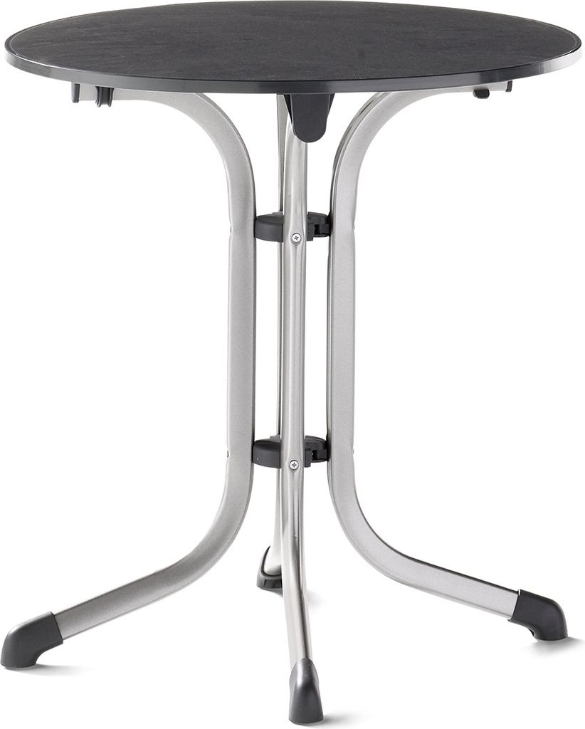 Klapptisch >Boulevard< in Schiefer anthrazit, vivodur - 72x68cm (HxD)