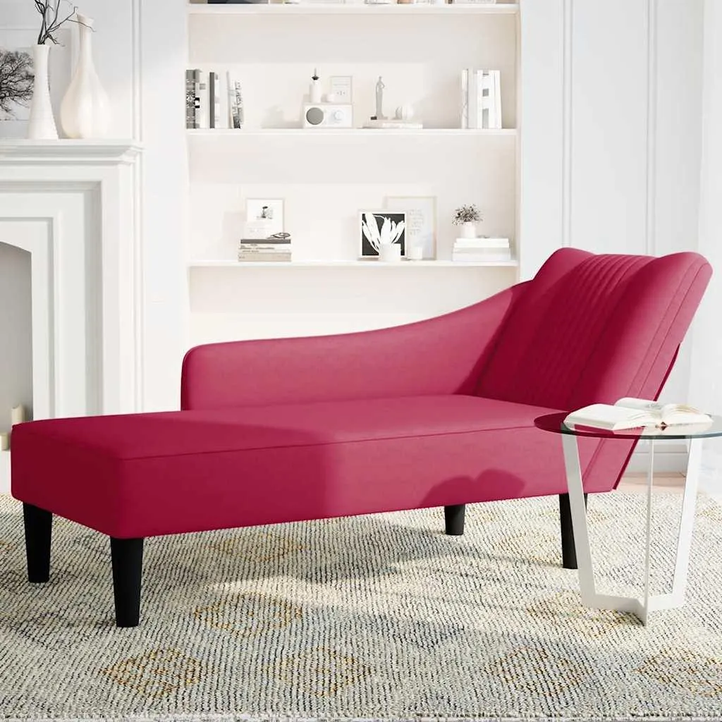 Migliore Chaise Longue Velluto Rosso Vino vidaXL - Interior Design 2024