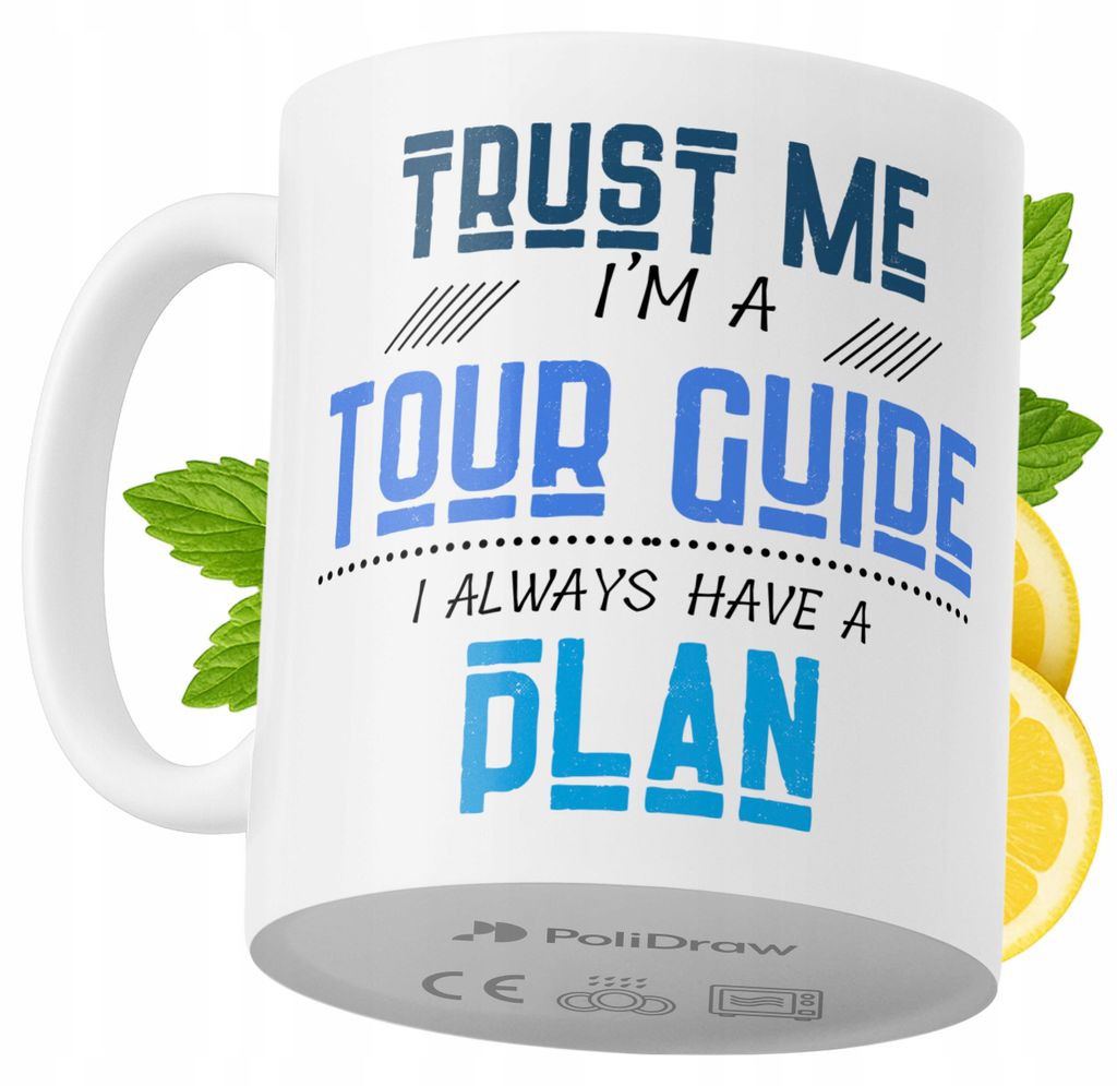Lustiger Kaffee- oder Teebecher mit witzigem Textdesign für Reiseführer - ideal für Geburtstage, Namenstage, Feiertage und besondere Anlässe. H...