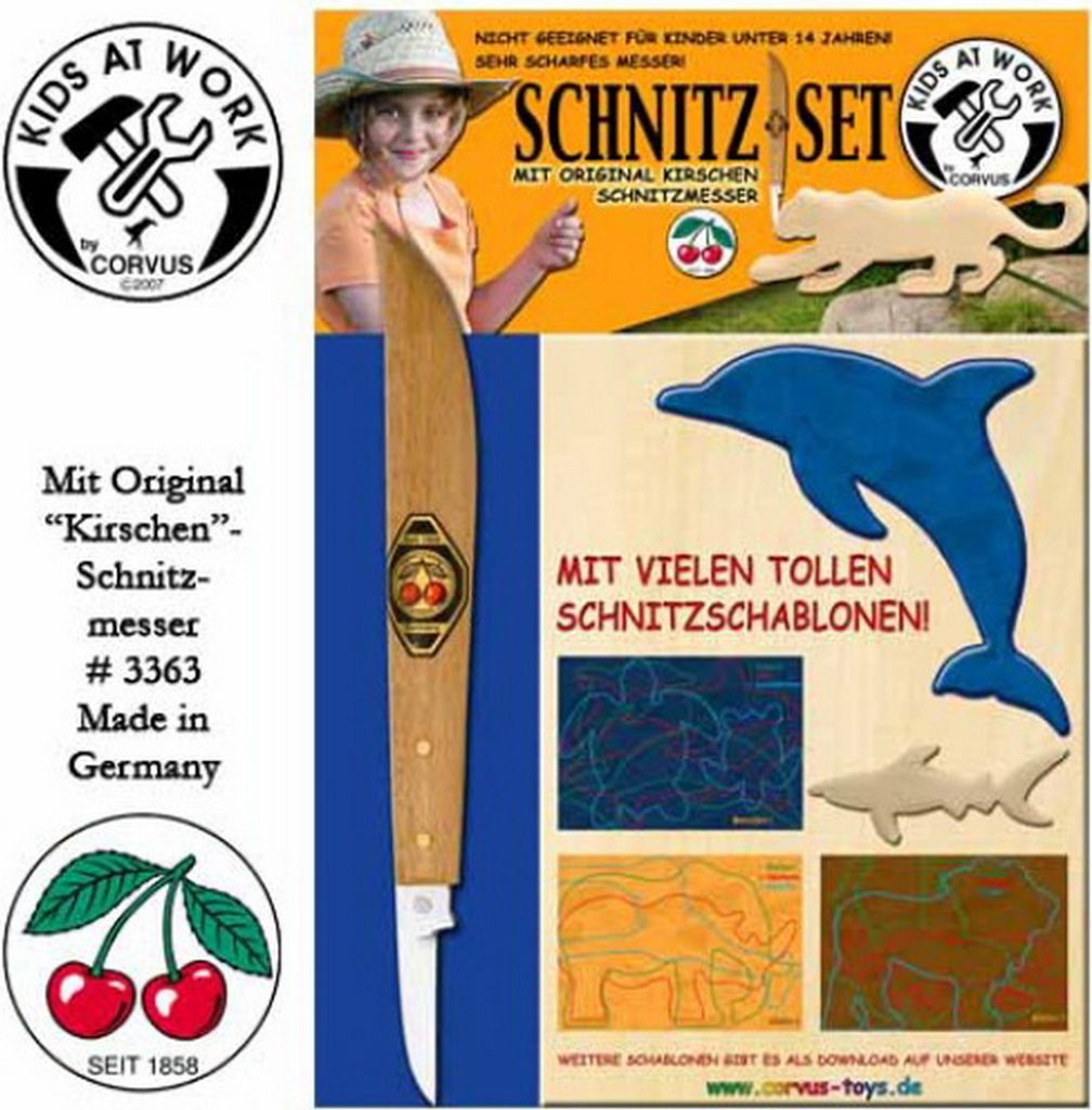 Kids at Work Schnitz-Set Messer &Holz, 1 Stück Produktbild 