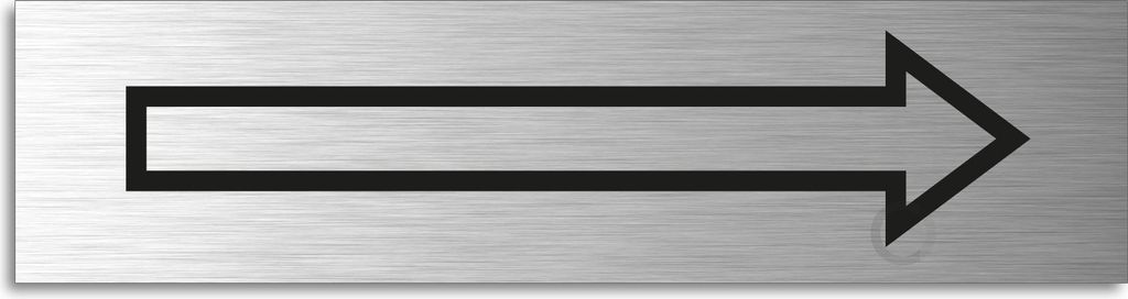 Türschild Richtungspfeil Hinweisschild Piktogramm Aluminium Produktbild 
