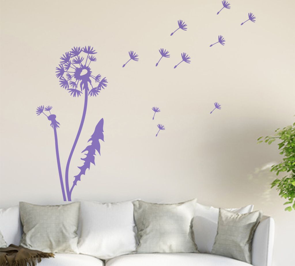 Pusteblume Set I Wandtattoo in 6 Größen - Wandaufkleber Wall Sticker - Dekoration, Küche, Wohnzimmer, Schlafzimmer, Badezimmer