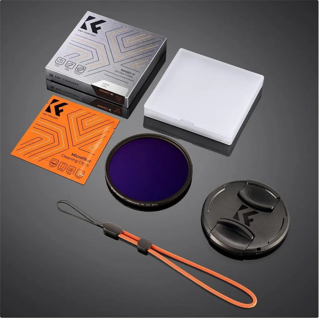 Filtro Polarizzatore 52mm K&F Concept CPL Slim + Kit Accessori - 8