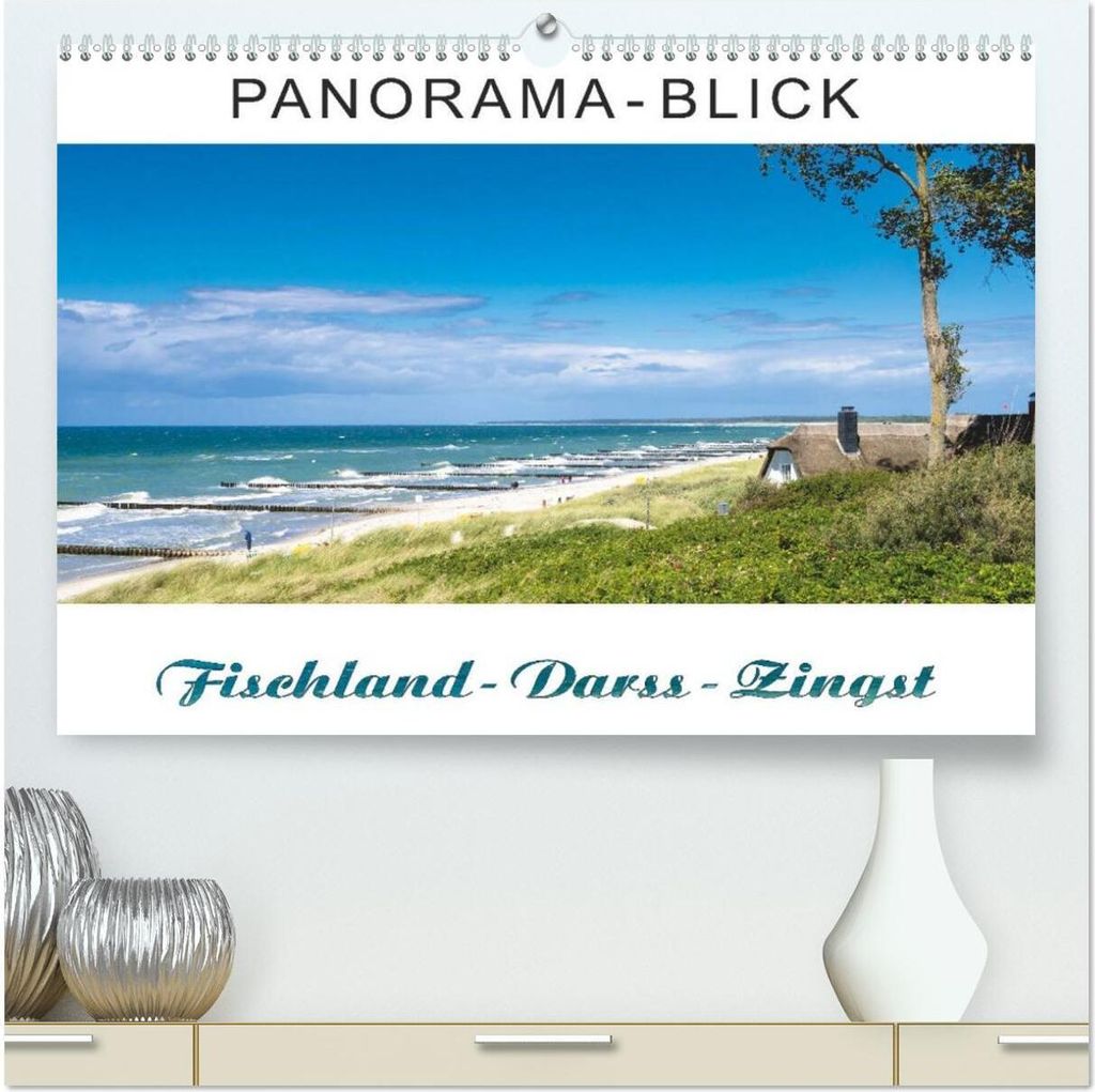 Panorama-Blick Fischland-Darss-Zingst (hochwertiger Premium Wandkalender 2026 DIN A2 quer), Kunstdruck in Hochglanz