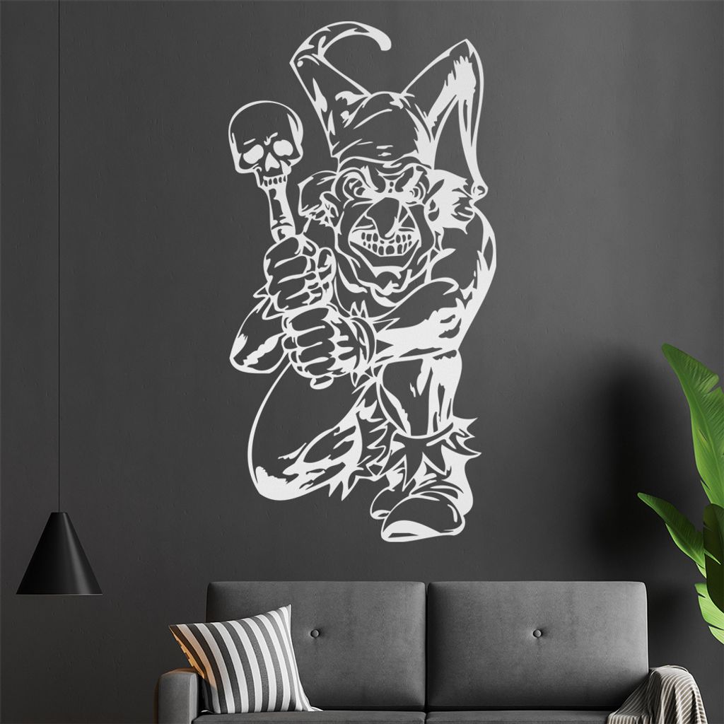 Harlekin Wandtattoo in 6 Größen - Wandaufkleber Wall Sticker - Dekoration, Küche, Wohnzimmer, Schlafzimmer, Badezimmer