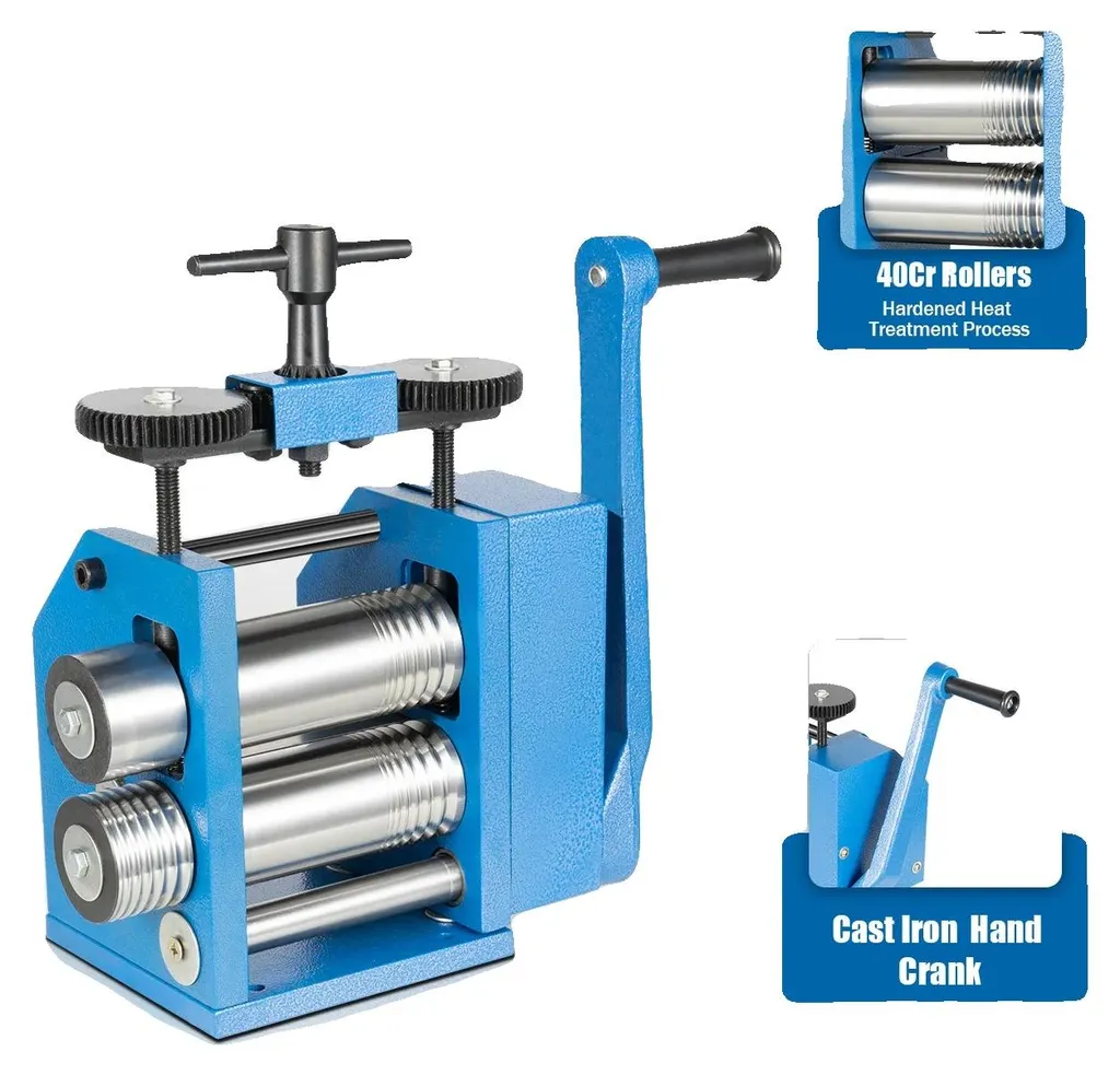 Laminoir robuste 17,7 kg rouleaux 72 mm avec transmission démultipliée 3:1