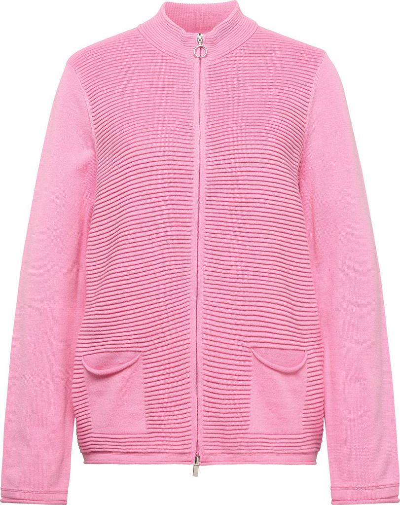 Rabe Strickjacke Rosa Größe 40 mit Rippenstruktur, Produktbild 