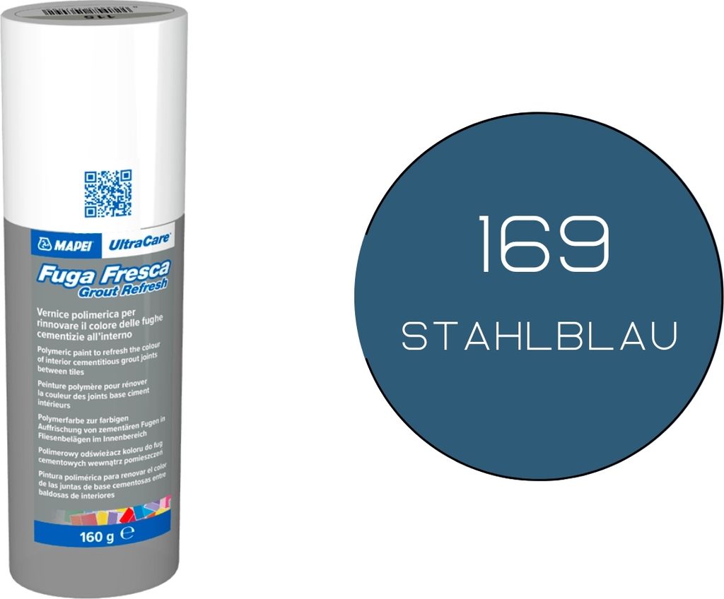 A product shot of a spray can and a color swatch.