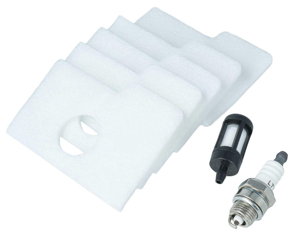 vhbw Luft-Filter, Kraftstofffilter, Zündkerze kompatibel mit Stihl MS 180 C, MS 180, MS 170, 018, 017 Motorsäge, Kettensäge - Wartungsset