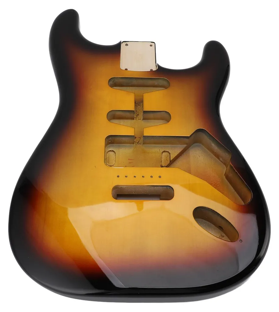 Corps guitare peuplier finition Sunburst 3 tons avec défonce type HSH - 3