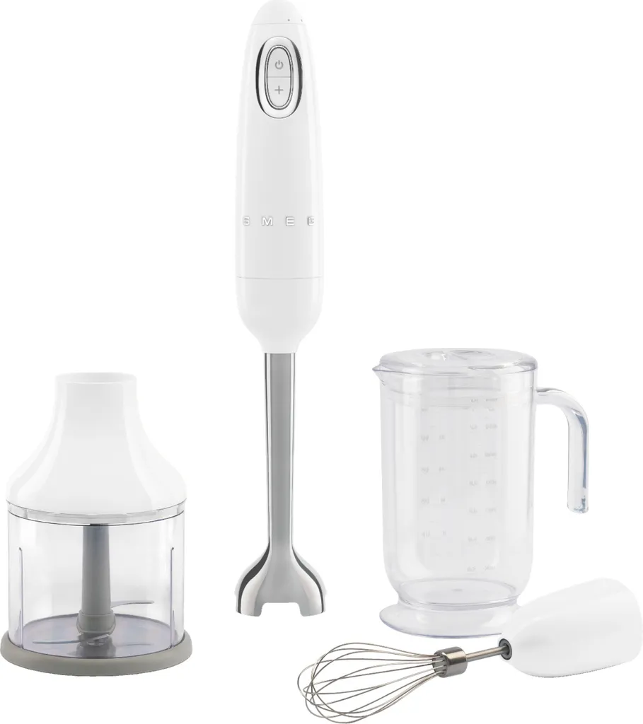 Mixeur plongeant Smeg HBF03WHEU blanc idéal pour soupes et purées 350W