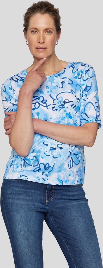 Rabe Rundhals T-Shirt für Damen in unifarben O24-0020159