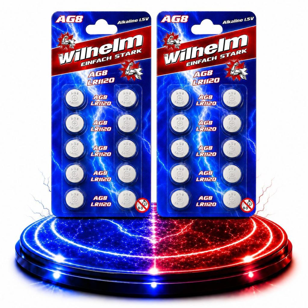 20 x AG8 LR1120 LR55 391 1,5V Batterie Knopfzelle Alkaline 11,5 x 2,1mm