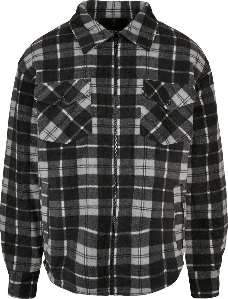 Urban Classics - Flanell Teddy Shirt Jacke schwarz - M Produktbild 