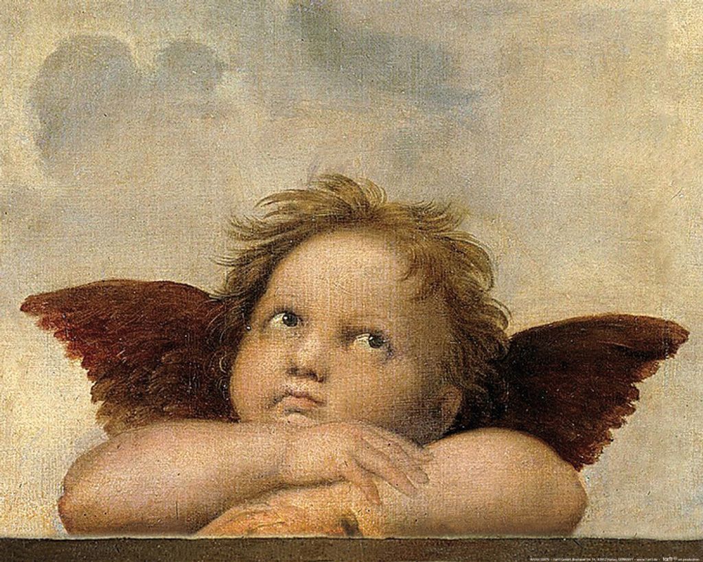Raphael Kunstdruck Bild - Raffaels Engel (Detail) (40 x 50 cm)