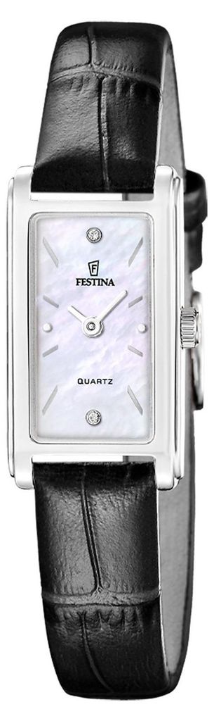 Festina F20769/1 Uhr Damenuhr Lederarmband schwarz Produktbild 